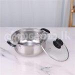 5pcs Stainless Steel Cookware Set with Glass Lid