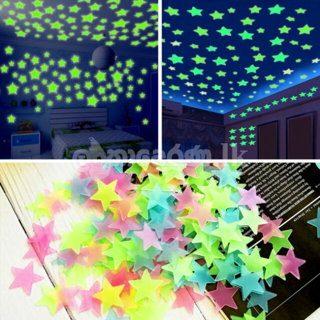 Radium 100 Pieces Stars stickers Random Colors