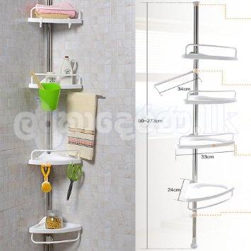 New Bathroom 4 Trays Corner Rack (තැටි කෝනර් රාක්කය)