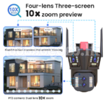 3 lens zooming WIFI camers