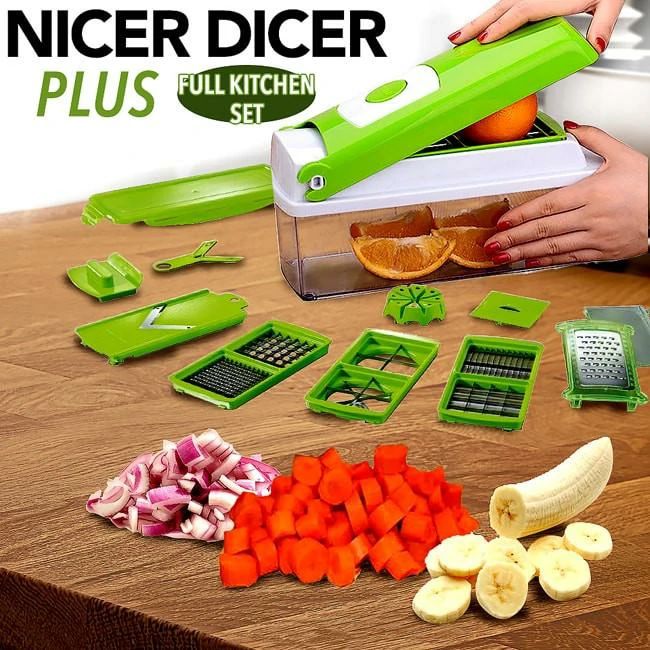 Nicer Dicer Plus 12 In 1 Multi Chopper Vegetable Cutter Fruit Slicer