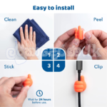 2Pcs Cable Organizer Like Hand Thumb Protector Cover