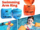 2Pcs Kid Adult Safety Inflatable PVC Swimming Rings Roll Up Arm Band