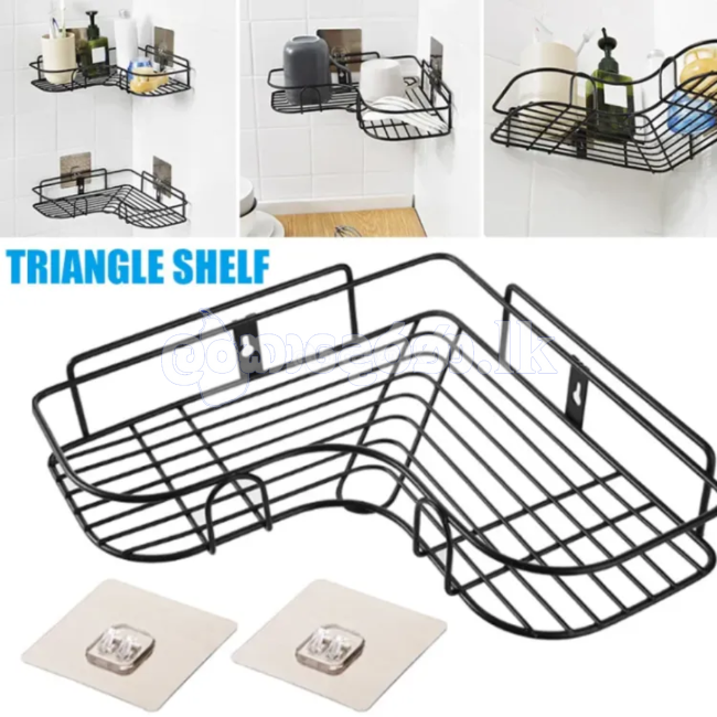 Corner Shelf Wall Mount Bathroom Rack Adhesive