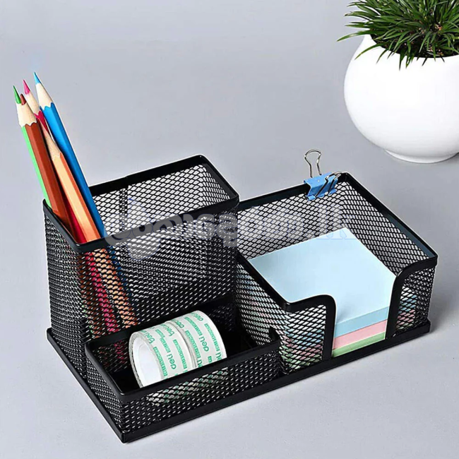 Pen Pencil Holder Steel Mesh Box