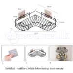 Corner Shelf Wall Mount Bathroom Rack Adhesive