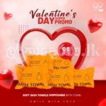 *VALENTINE PROMO* 5Pcs Soft Skin Towels Disposable Bath Towel