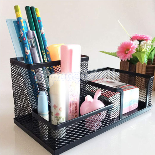 Pen Pencil Holder Steel Mesh Box
