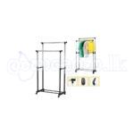 Double Pole Telescopic Clothes-rack