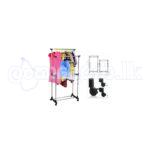 Double Pole Telescopic Clothes-rack