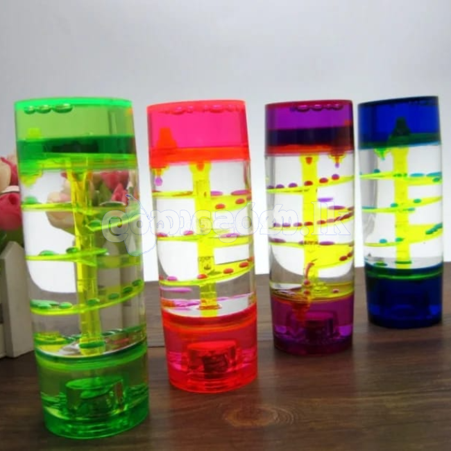 ourglass Timer Liquid Oil Acrylic Hourglass Toy Creative Spiral Slide Oil Drain Family Table Decoration