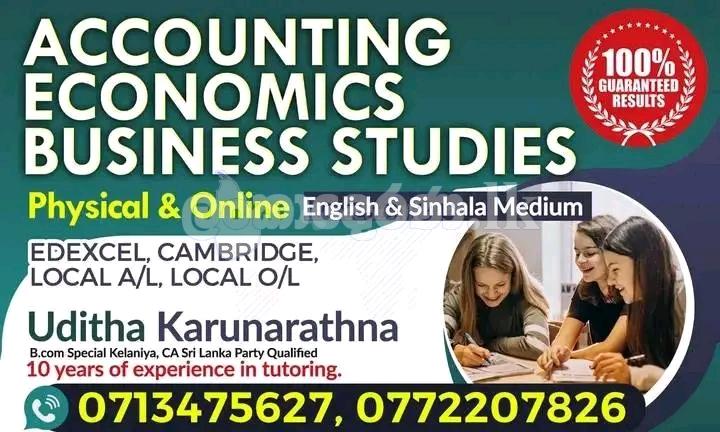 Accounting edexcel cambridge Local AL and OL commerce