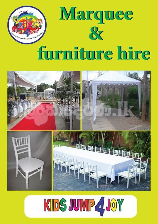 Marquee hire, Table and chairs hire, Party equipment hire