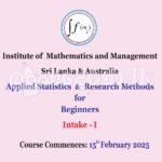 Applied Statistics and Research Methods for beginners