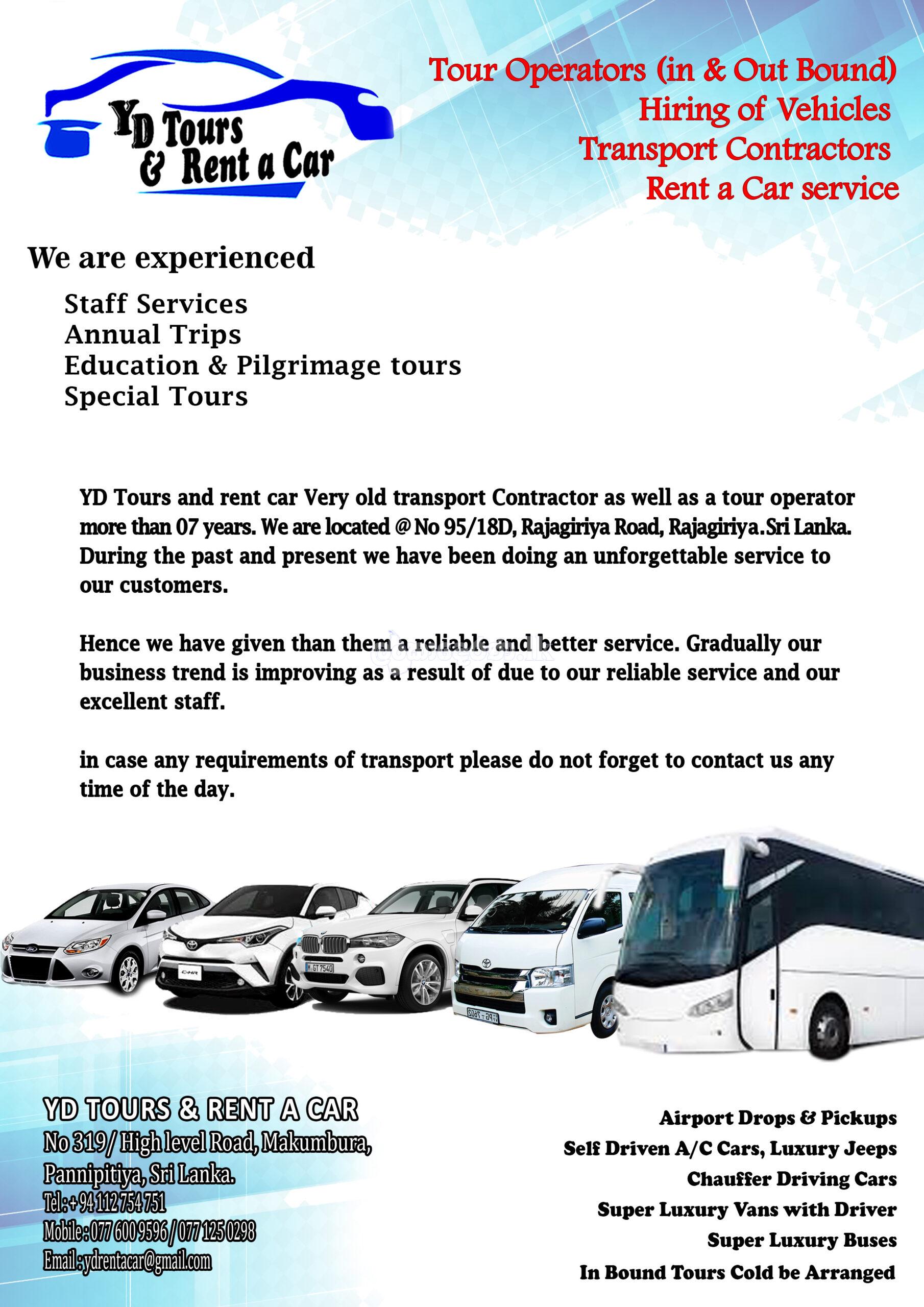 YD TOURS AND RENT A CAR