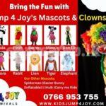 Bring the Fun with Kids Jump 4 Joy’s Mascots & Clowns!
