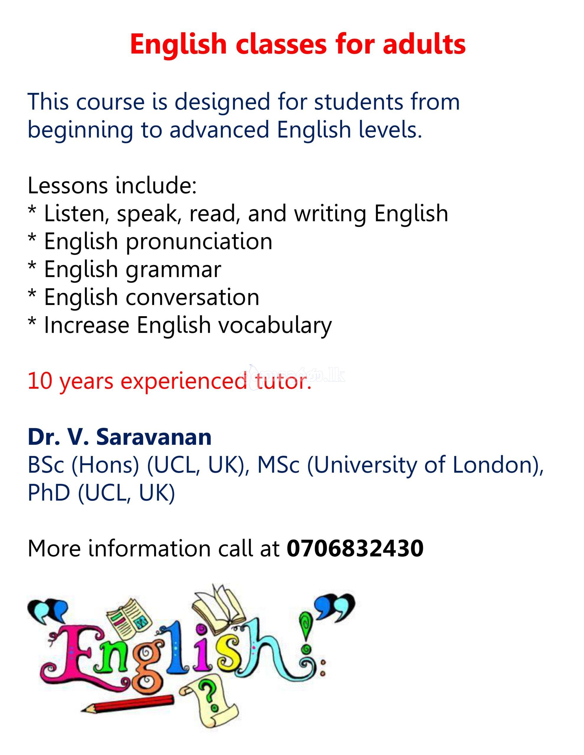 English classes for adults