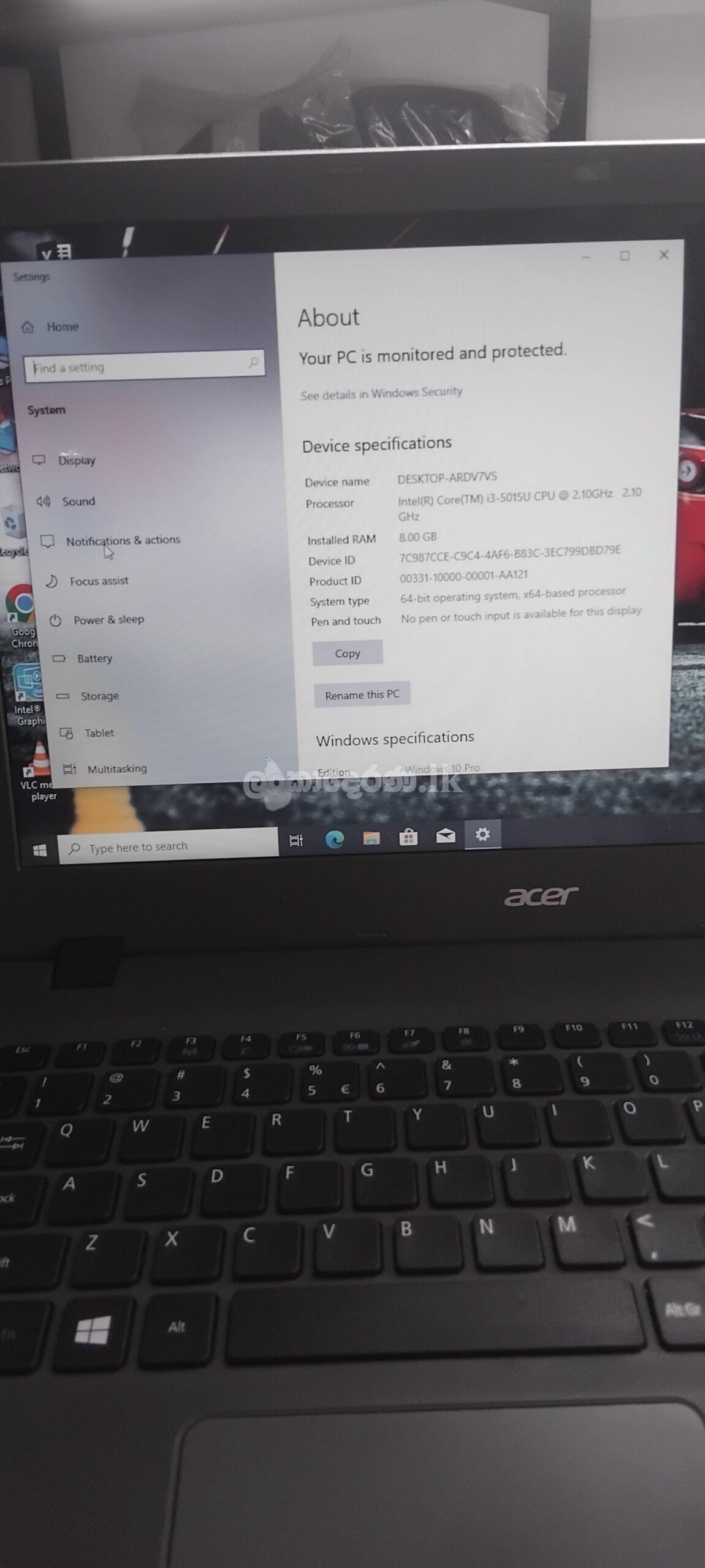 ACER i3 5th Generation laptop for sale
