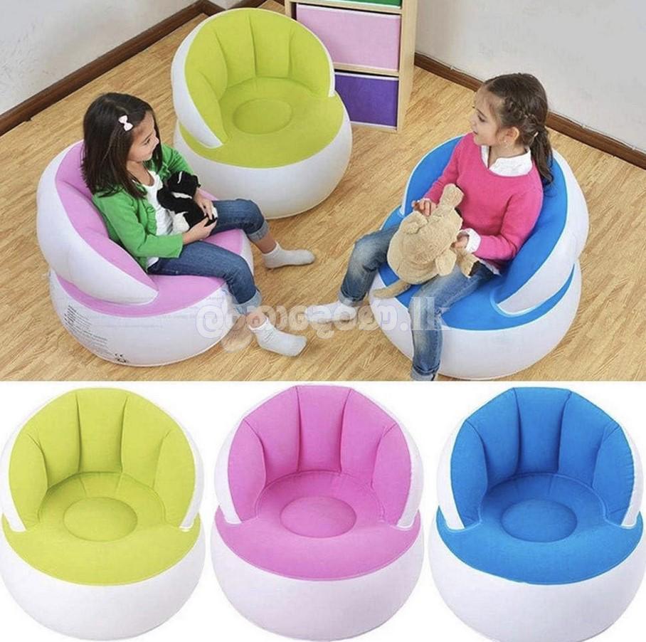 Kids inflatable sofa chair with backrest & Foot Air Pump with Hose