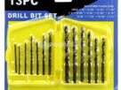 13Pc 1.5-6.5mm Round Shank Twist Drill Bit Set Titanium Coated HSS Bit Woodworking Metal Tools
