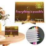 Acrylic Led Writing Message Board Dry Erase Board Arts Doodle Notepad W/light Up