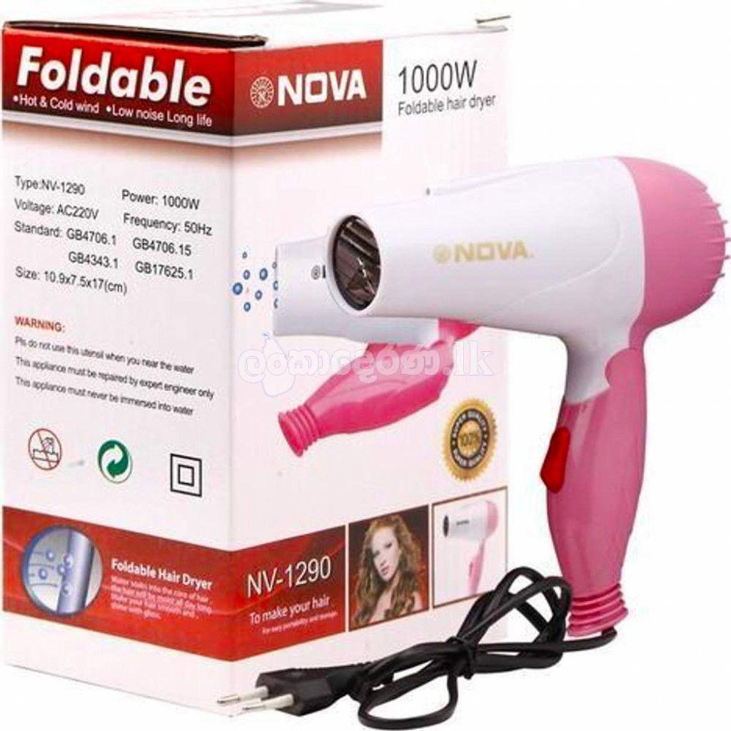 Nova 1000W NV-1290 Fordable Hair Dryer