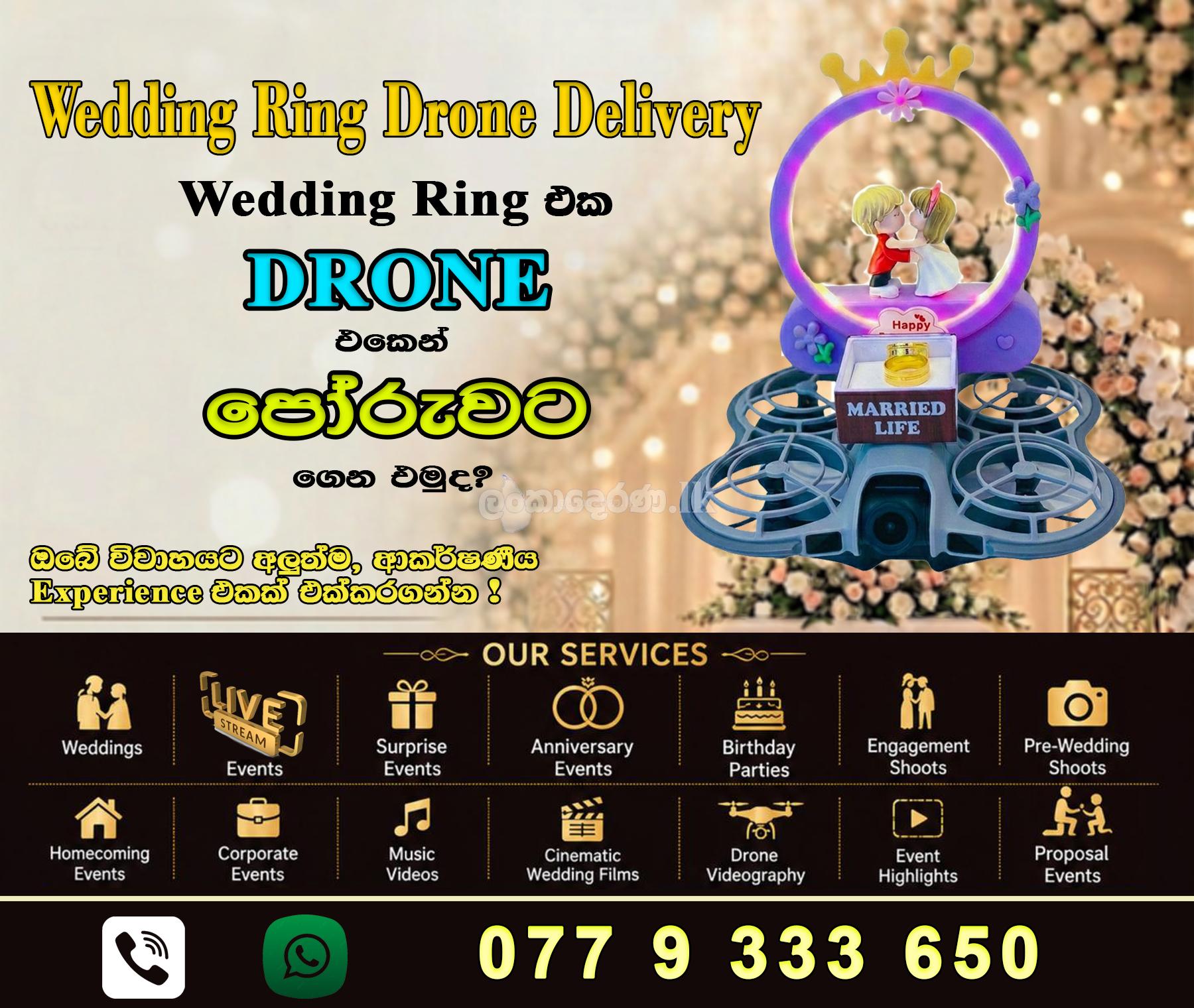 Wedding Ring Drone Delivery