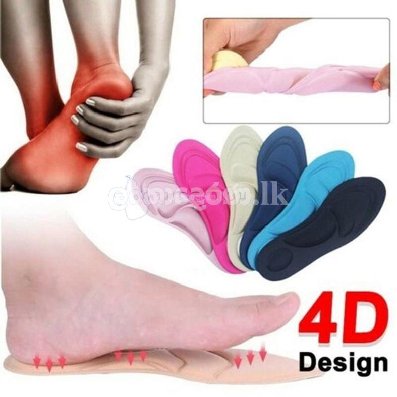 4D Women Men Orthopedic Insoles For Shoes Flat Feet Arch Support Massage Sports Pad