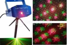Mini Laser Projector Stage Lighting Sound Activated Laser for Party and DJ Multicolor (Design Pattern)