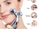 3D Manual Roller Face Body Massager with 2 Wheels Facial Slimming Tightening Skin Handheld 3D Roller Equipment