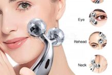 3D Manual Roller Face Body Massager with 2 Wheels Facial Slimming Tightening Skin Handheld 3D Roller Equipment