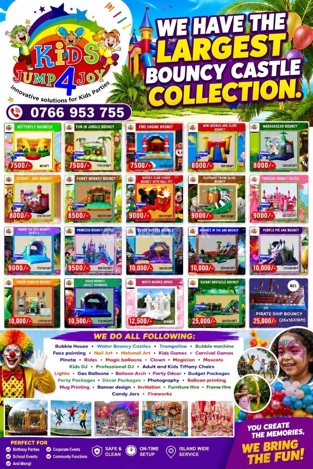 🎉 Hire Sri Lanka’s Largest Bouncy Castle Collection! 🎉